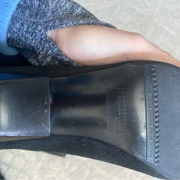 La CANADIENNE black suede pointed steel stiletto - Picture 9 of 9